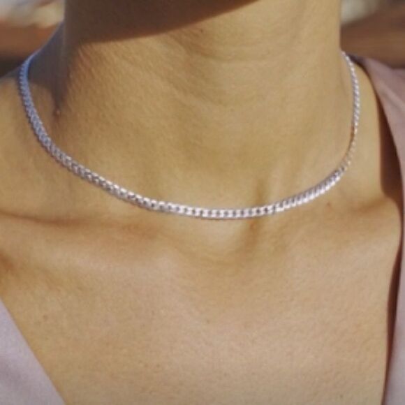 Sterling Silver Cuban Curb Chain Necklace - Picture 2 of 10